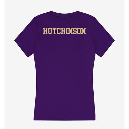 Washington - NCAA Men's Track & Field : Roman Hutchinson - Women's V-Neck T-Shirt-1