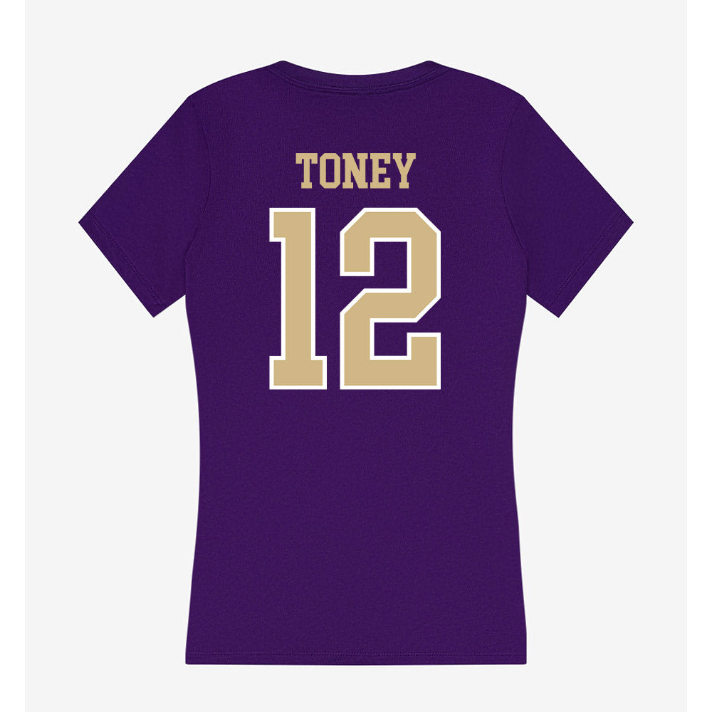 Washington - NCAA Softball : Gabi Toney - Women's V-Neck T-Shirt-1