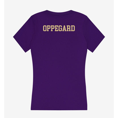 Washington - NCAA Women's Gymnastics : Olivia Oppegard - Women's V-Neck T-Shirt-1