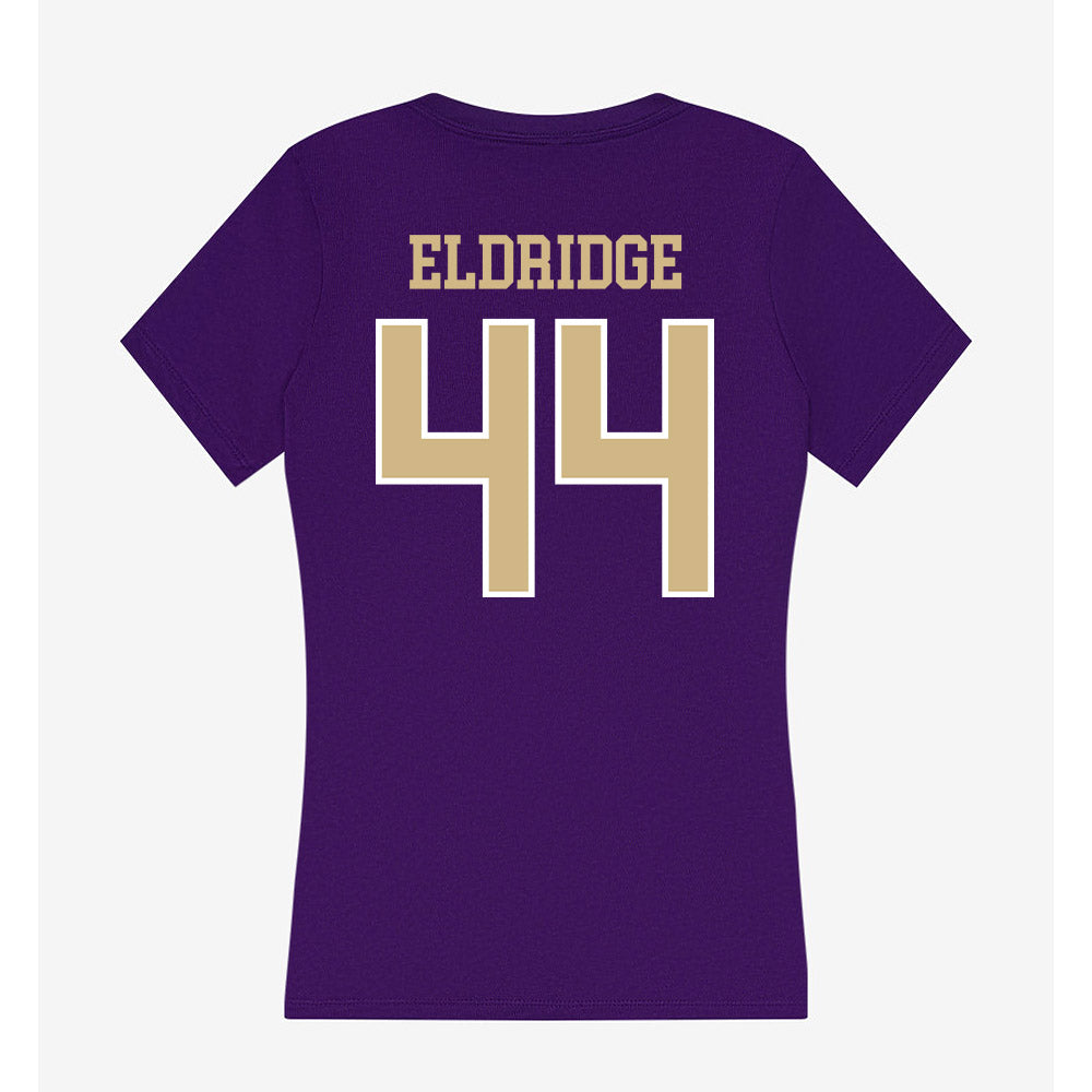 Washington - NCAA Football : Kade Eldridge - Women's V-Neck T-Shirt-1