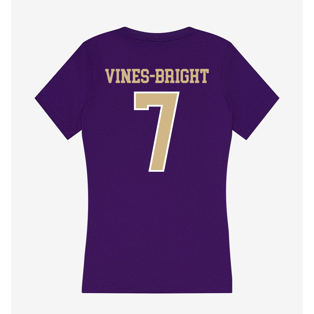 Washington - NCAA Football : Raiden Vines-Bright - Women's V-Neck T-Shirt-1