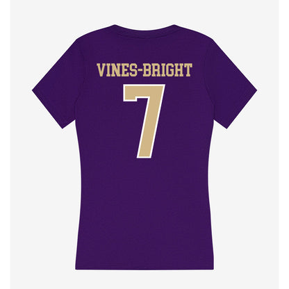 Washington - NCAA Football : Raiden Vines-Bright - Women's V-Neck T-Shirt-1