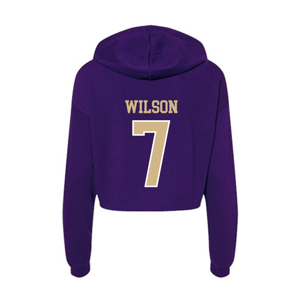 Washington - NCAA Baseball : Blake Wilson - Women's Crop Fleece Hoodie-1