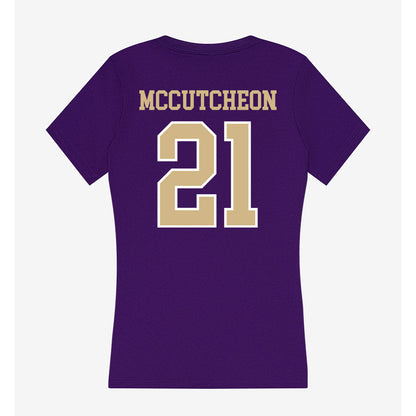 Washington - NCAA Football : Dyson McCutcheon - Women's V-Neck T-Shirt-1