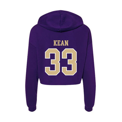 Washington - NCAA Football : Ryan Kean - Women's Crop Fleece Hoodie-1