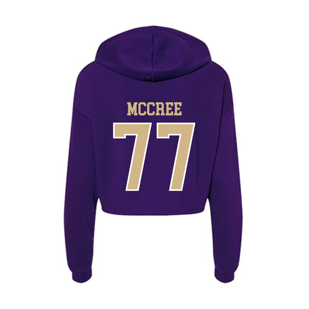 Washington - NCAA Football : Maximus McCree - Women's Crop Fleece Hoodie-1