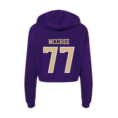 Washington - NCAA Football : Maximus McCree - Women's Crop Fleece Hoodie-1