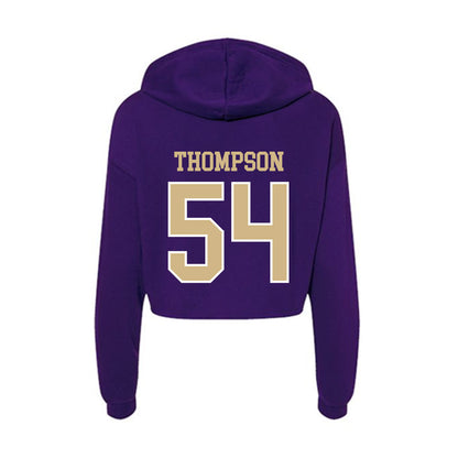 Washington - NCAA Football : Anterio Thompson - Women's Crop Fleece Hoodie-1