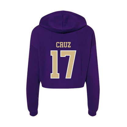 Washington - NCAA Men's Soccer : Cameron Cruz - Women's Crop Fleece Hoodie-1