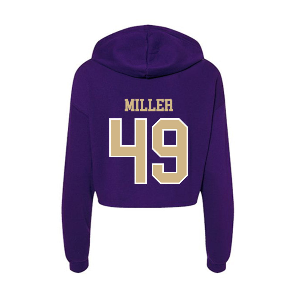 Washington - NCAA Football : Griffin Miller - Women's Crop Fleece Hoodie-1