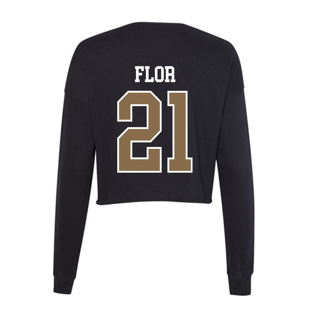 Wofford - NCAA Women's Basketball : Mia Flor - Women's Cropped Crew Fleece-1