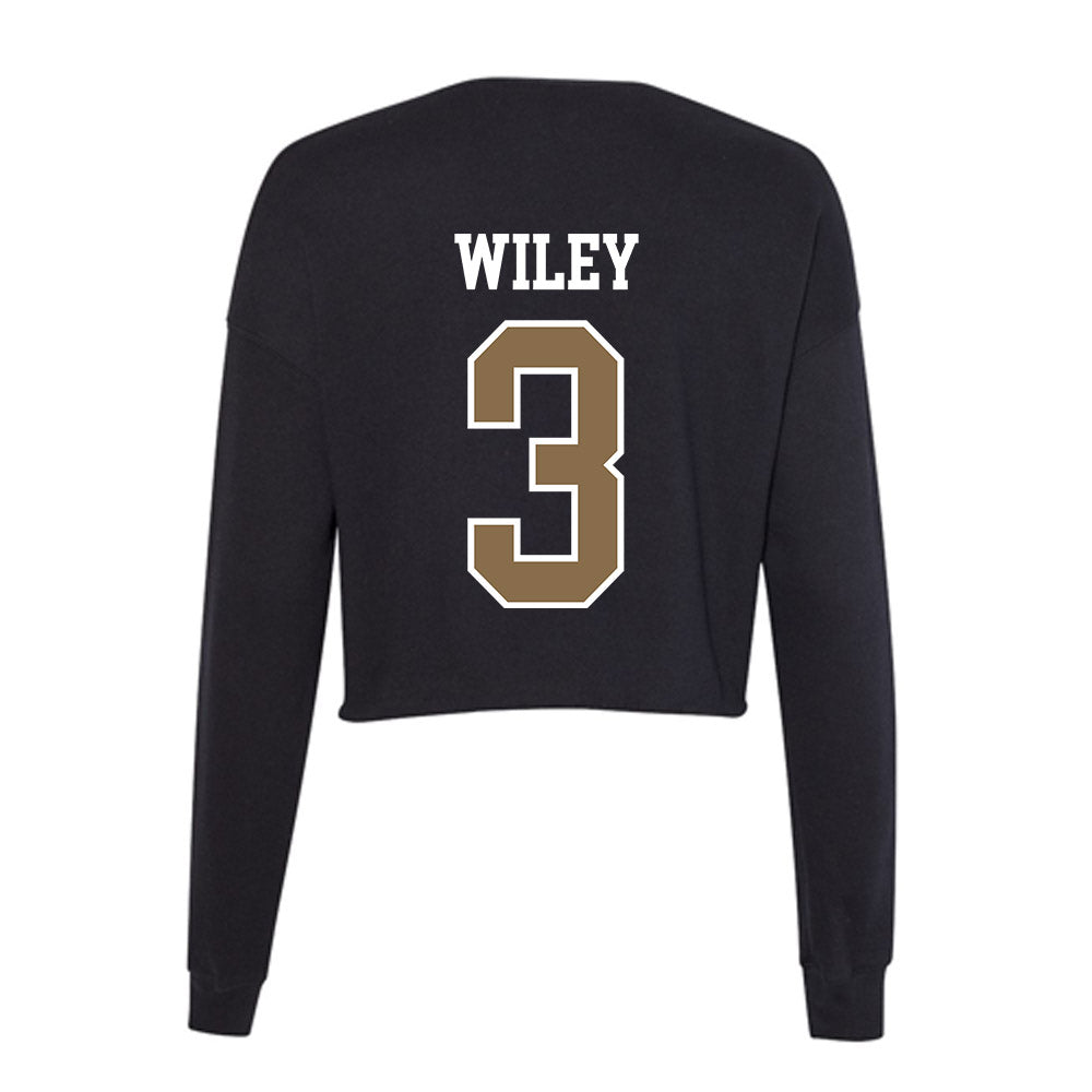 Wofford - NCAA Baseball : David Wiley - Women's Cropped Crew Fleece-1