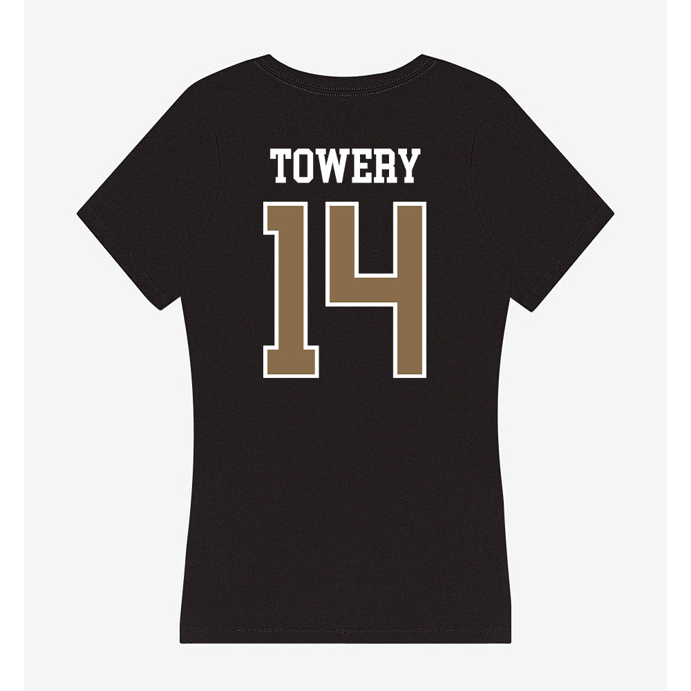 Wofford - NCAA Softball : Megan Towery - Women's V-Neck T-Shirt-1