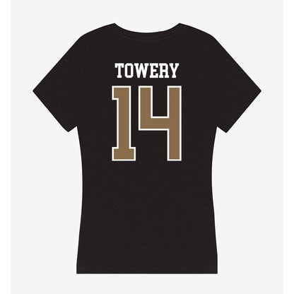 Wofford - NCAA Softball : Megan Towery - Women's V-Neck T-Shirt-1