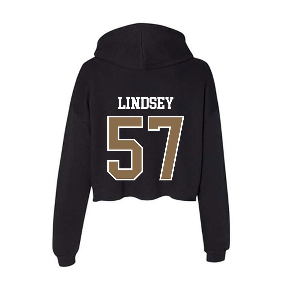Wofford - NCAA Football : Von Lindsey - Women's Crop Fleece Hoodie-1