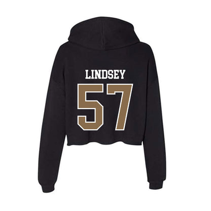 Wofford - NCAA Football : Von Lindsey - Women's Crop Fleece Hoodie-1