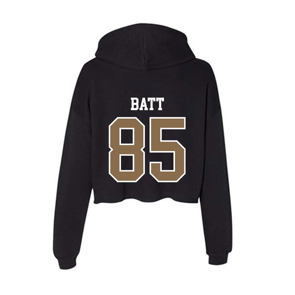Wofford - NCAA Football : Gavin Batt - Women's Crop Fleece Hoodie-1