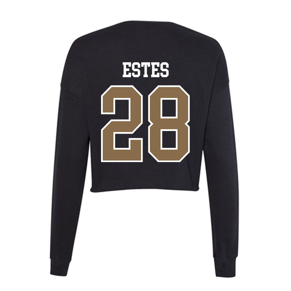 Wofford - NCAA Baseball : Wes Estes - Women's Cropped Crew Fleece-1
