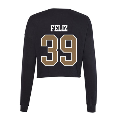 Wofford - NCAA Baseball : Raul Feliz - Women's Cropped Crew Fleece-1