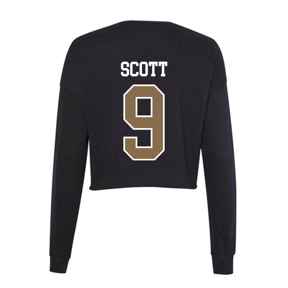 Wofford - NCAA Football : Isaiah Scott - Women's Cropped Crew Fleece-1
