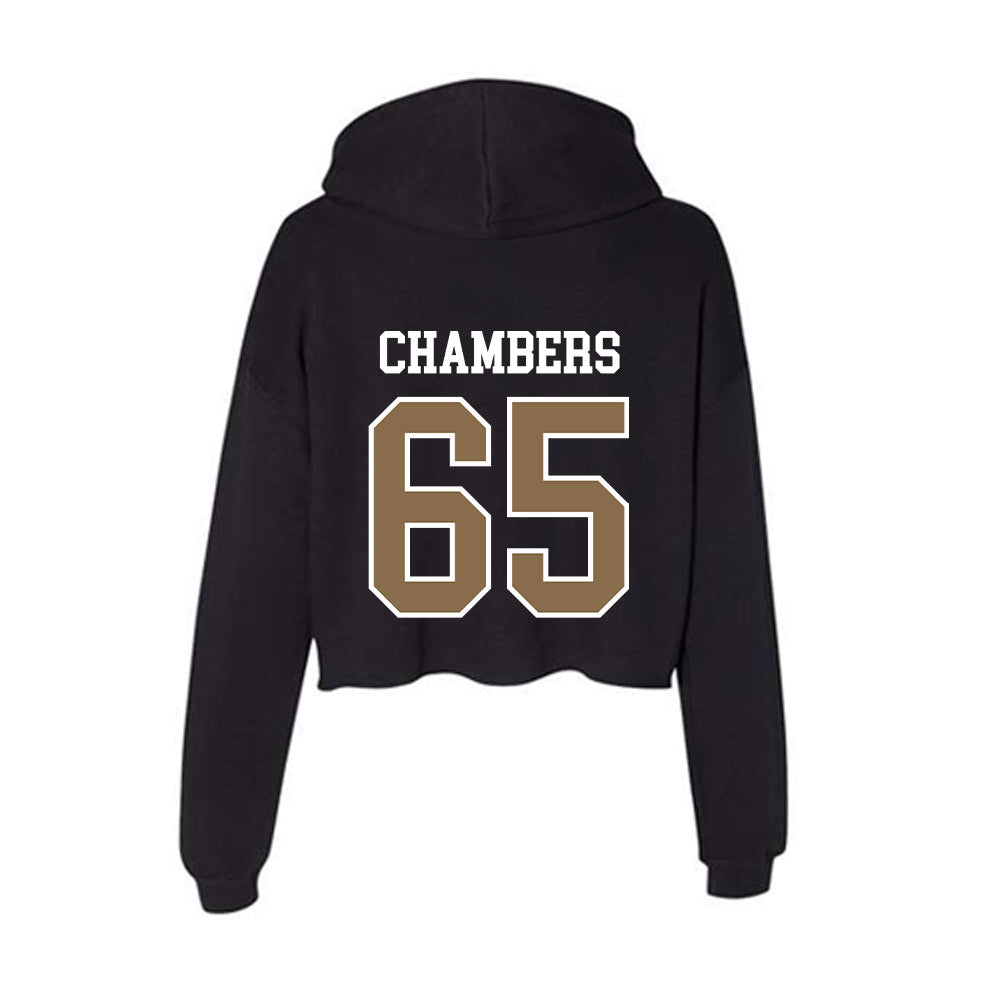 Wofford - NCAA Football : Kendrell Chambers - Women's Crop Fleece Hoodie-1