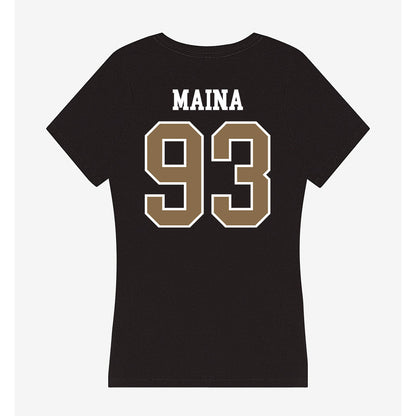 Wofford - NCAA Football : Brandon Maina - Women's V-Neck T-Shirt-1