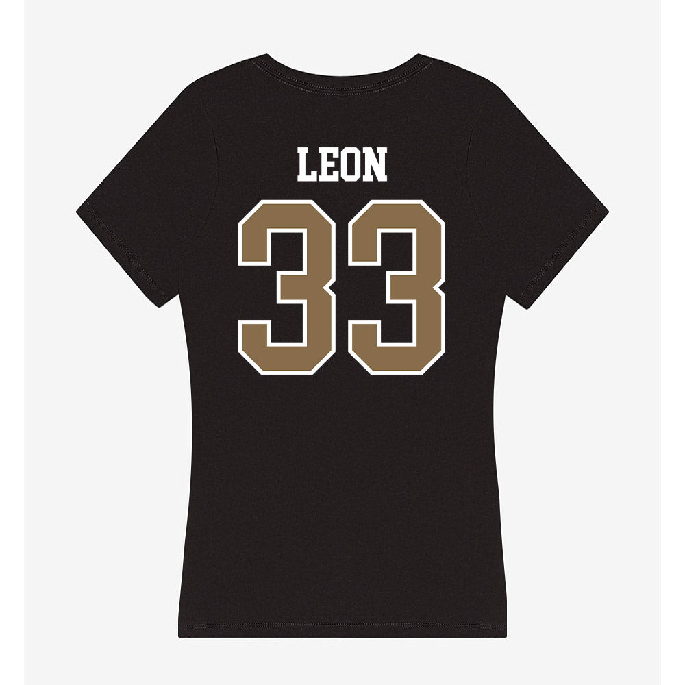 Wofford - NCAA Women's Lacrosse : Mia Leon - Women's V-Neck T-Shirt-1