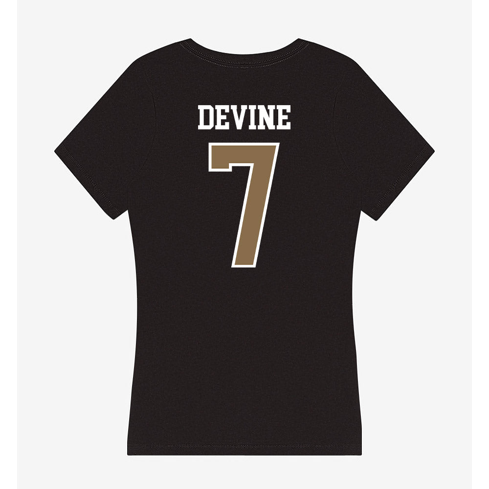 Wofford - NCAA Softball : Desirae Devine - Women's V-Neck T-Shirt-1