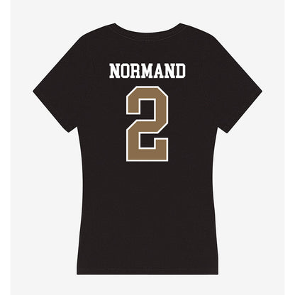 Wofford - NCAA Women's Volleyball : Emily Normand - Women's V-Neck T-Shirt-1