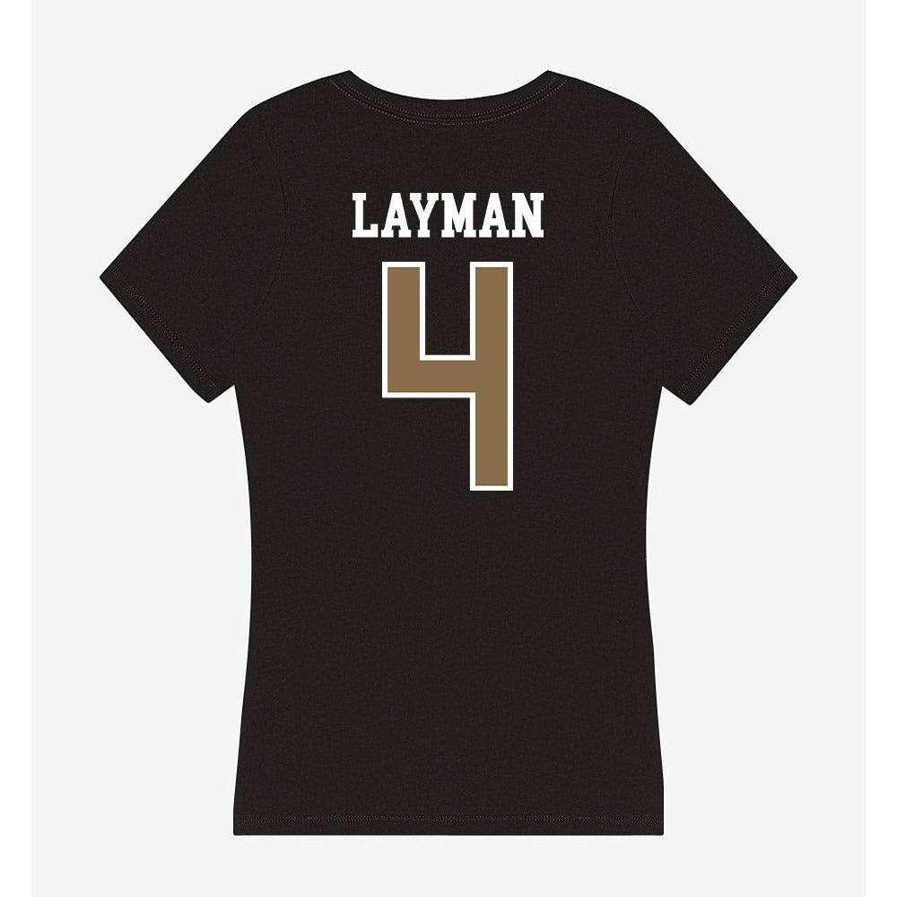 Wofford - NCAA Baseball : James Layman - Women's V-Neck T-Shirt-1