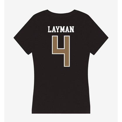 Wofford - NCAA Baseball : James Layman - Women's V-Neck T-Shirt-1