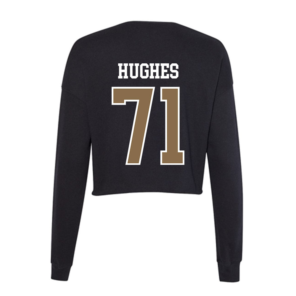 Wofford - NCAA Football : Quincy Hughes - Women's Cropped Crew Fleece-1