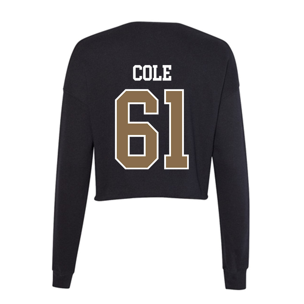 Wofford - NCAA Football : Nate Cole - Women's Cropped Crew Fleece-1