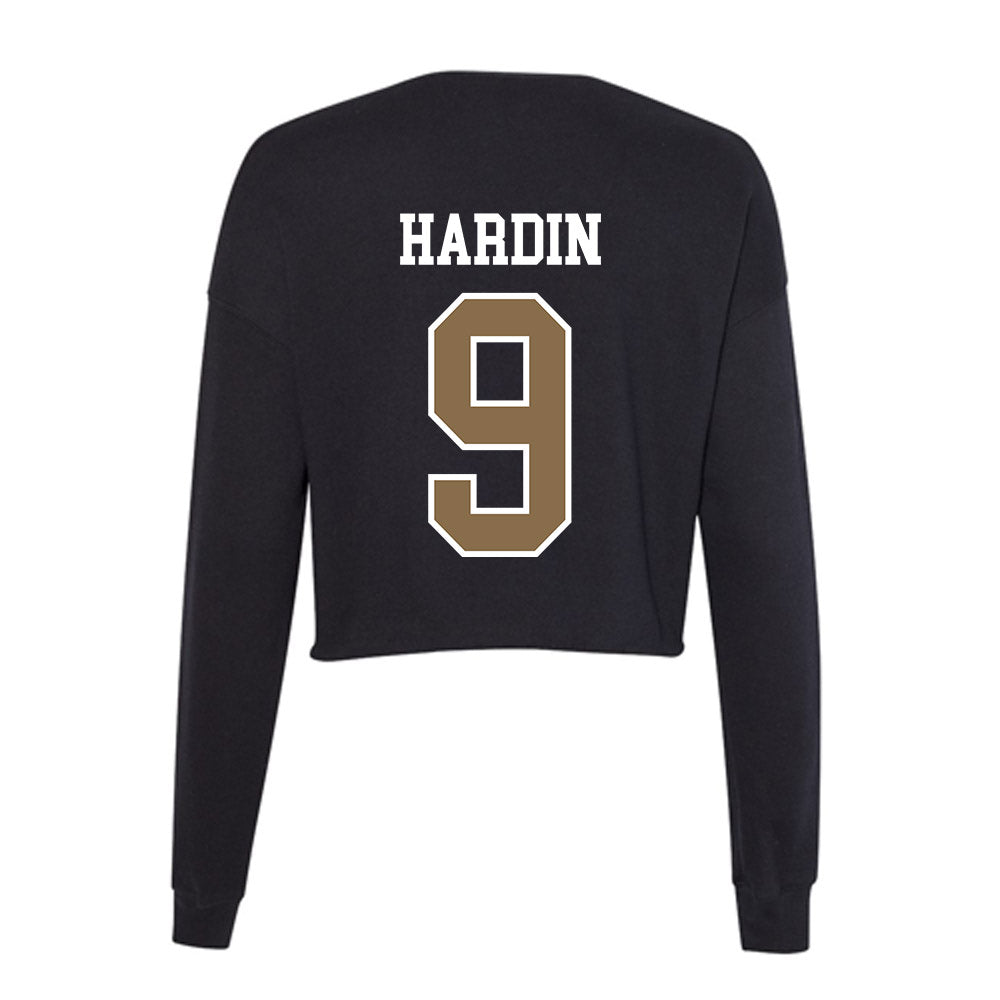 Wofford - NCAA Baseball : Tanner Hardin - Women's Cropped Crew Fleece-1