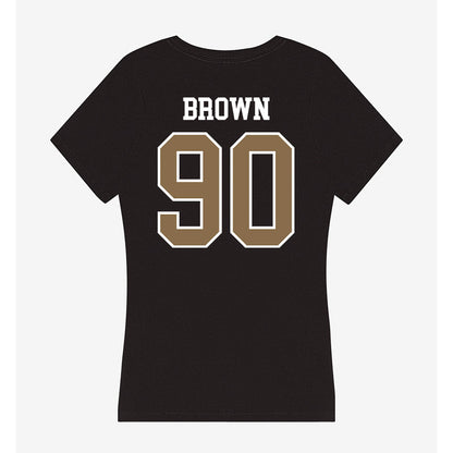 Wofford - NCAA Football : Omarion Brown - Women's V-Neck T-Shirt-1