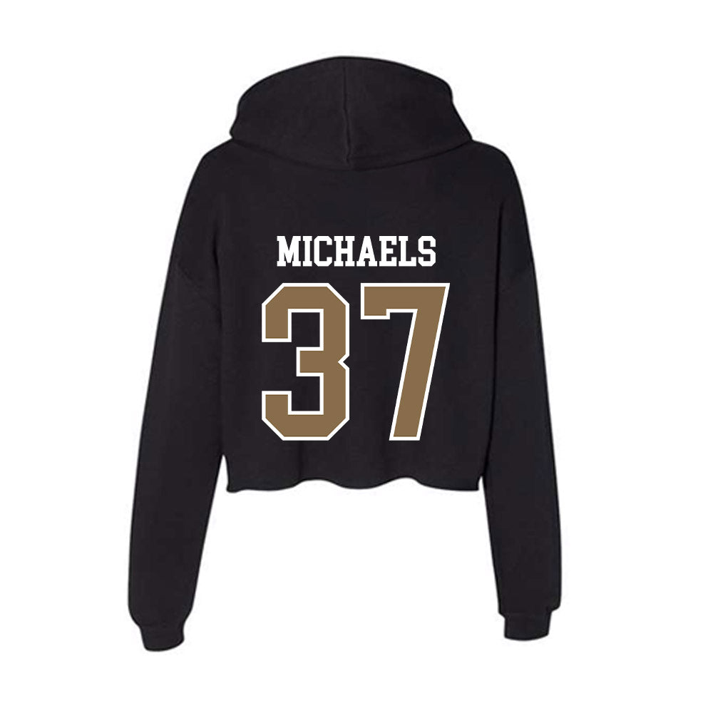 Wofford - NCAA Baseball : Kenny Michaels - Women's Crop Fleece Hoodie-1