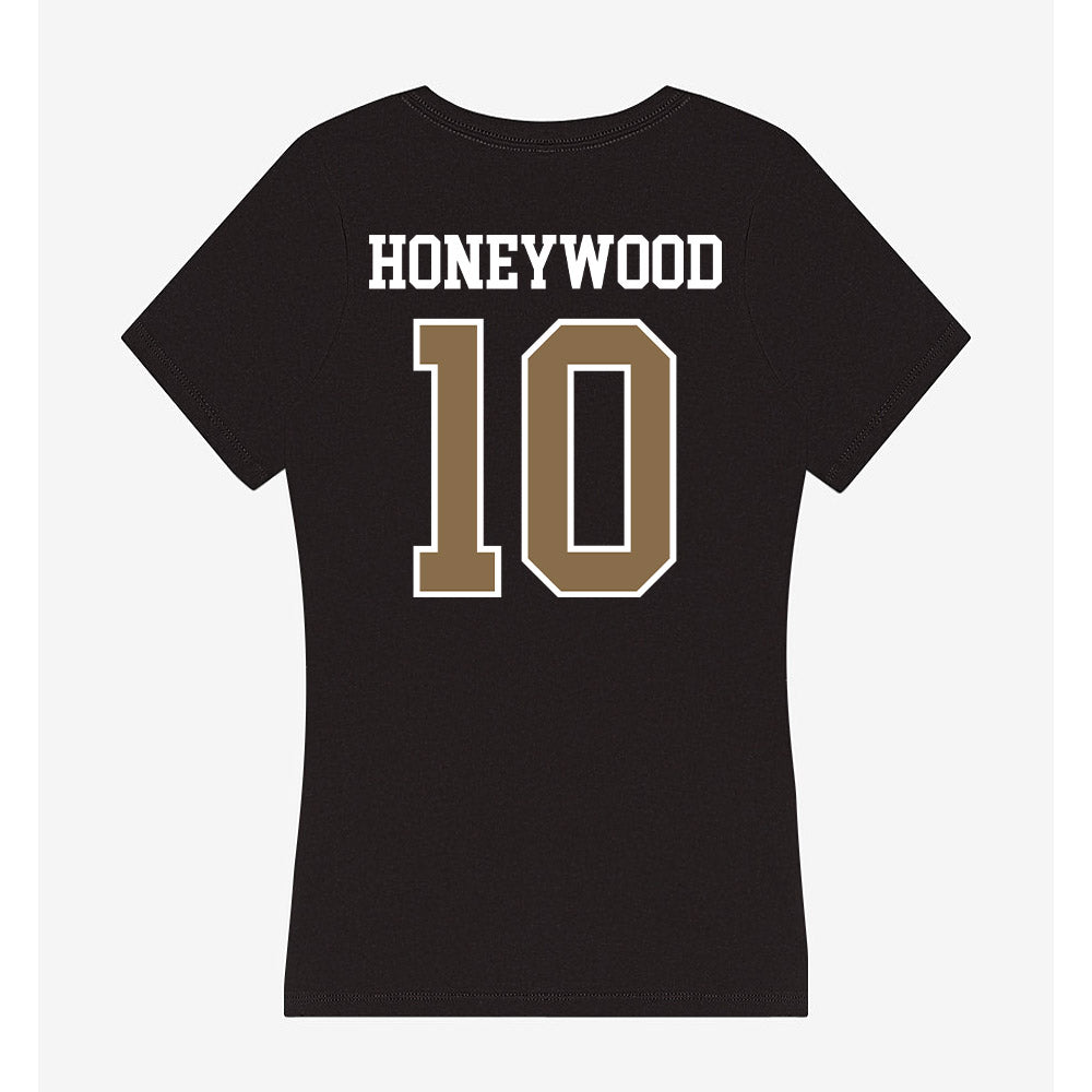 Wofford - NCAA Football : Terrence Honeywood - Women's V-Neck T-Shirt-1