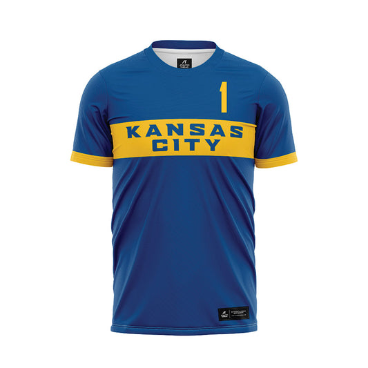 UMKC - NCAA Men's Soccer : Marc Popow - Blue Soccer Jersey-0