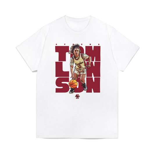 Boston College - NCAA Women's Basketball : Athena Tomlinson - Caricature Premium T-Shirt-0