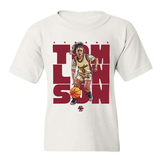 Boston College - NCAA Women's Basketball : Athena Tomlinson - Caricature Youth T-Shirt-0