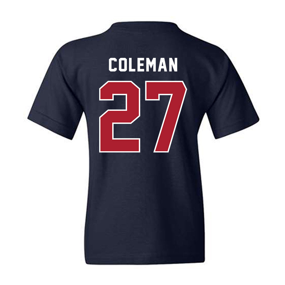 American - NCAA Women's Lacrosse : Peyton Coleman - Youth T-Shirt-1