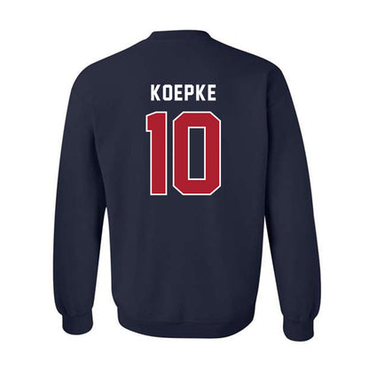 American - NCAA Women's Basketball : Grace Koepke - Crewneck Sweatshirt-1