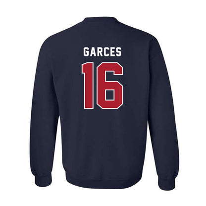 American - NCAA Men's Soccer : Sebastian Garces - Crewneck Sweatshirt-1