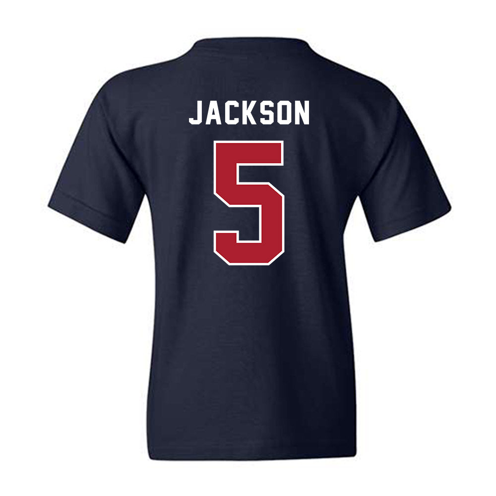 American - NCAA Women's Lacrosse : Finley Jackson - Youth T-Shirt-1