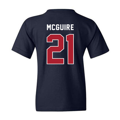 American - NCAA Women's Soccer : Jennifer McGuire - Youth T-Shirt-1