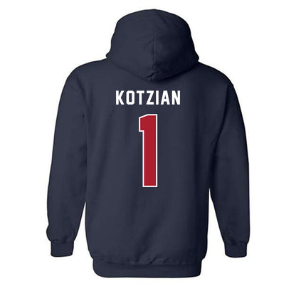 American - NCAA Women's Lacrosse : Adria Kotzian - Hooded Sweatshirt-1