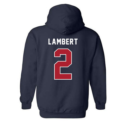 American - NCAA Women's Soccer : Morissa Lambert - Hooded Sweatshirt-1