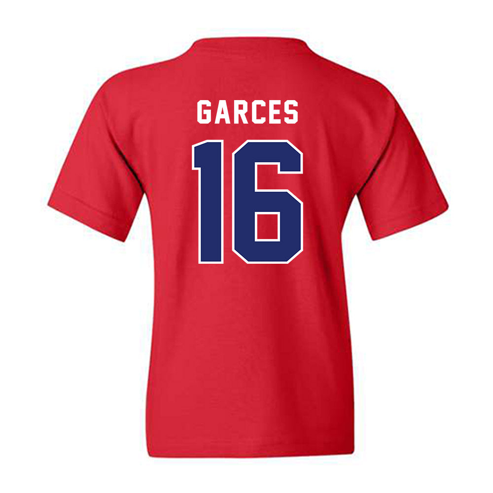 American - NCAA Men's Soccer : Sebastian Garces - Classic Shersey Youth T-Shirt-1