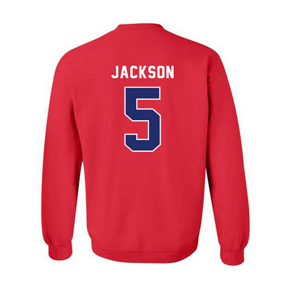 American - NCAA Women's Lacrosse : Finley Jackson - Classic Shersey Crewneck Sweatshirt-1