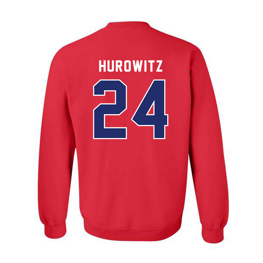 American - NCAA Women's Soccer : Maddie Hurowitz - Classic Shersey Crewneck Sweatshirt-1